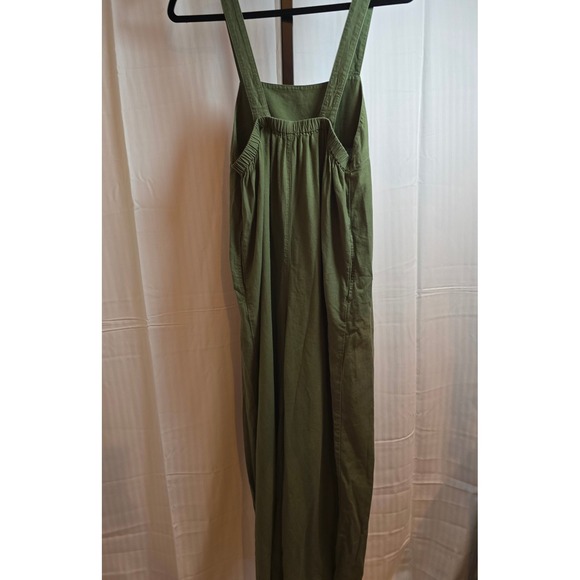 Uniqlo Kids Olive Green Jumpsuit Overalls Size 11-12 Linen Blend Casual Pockets - Picture 7 of 11